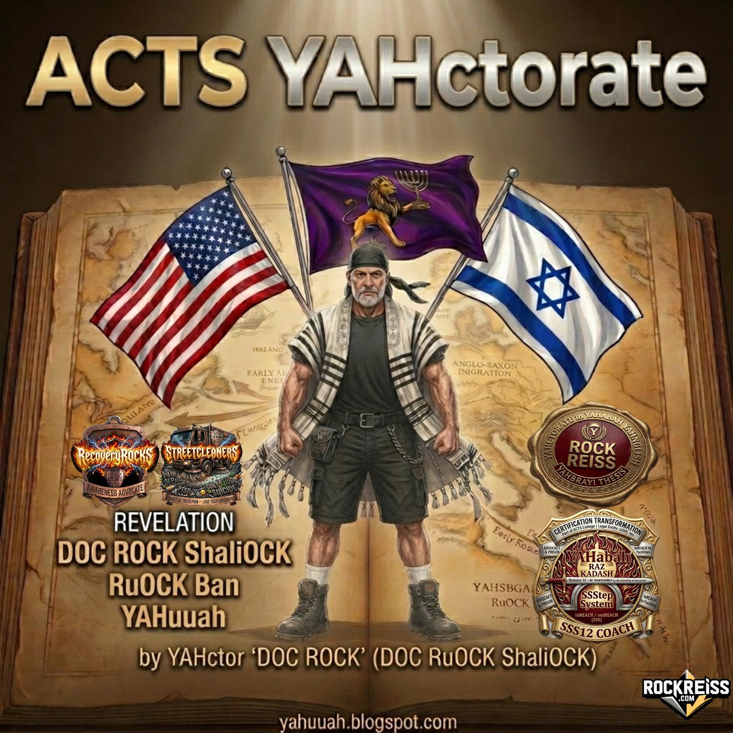 ACTS YAHctorate. DOC ROCK ShaliOCK, RuOCK Ban, YAHuah. By YAHctor DOC ROCK.
